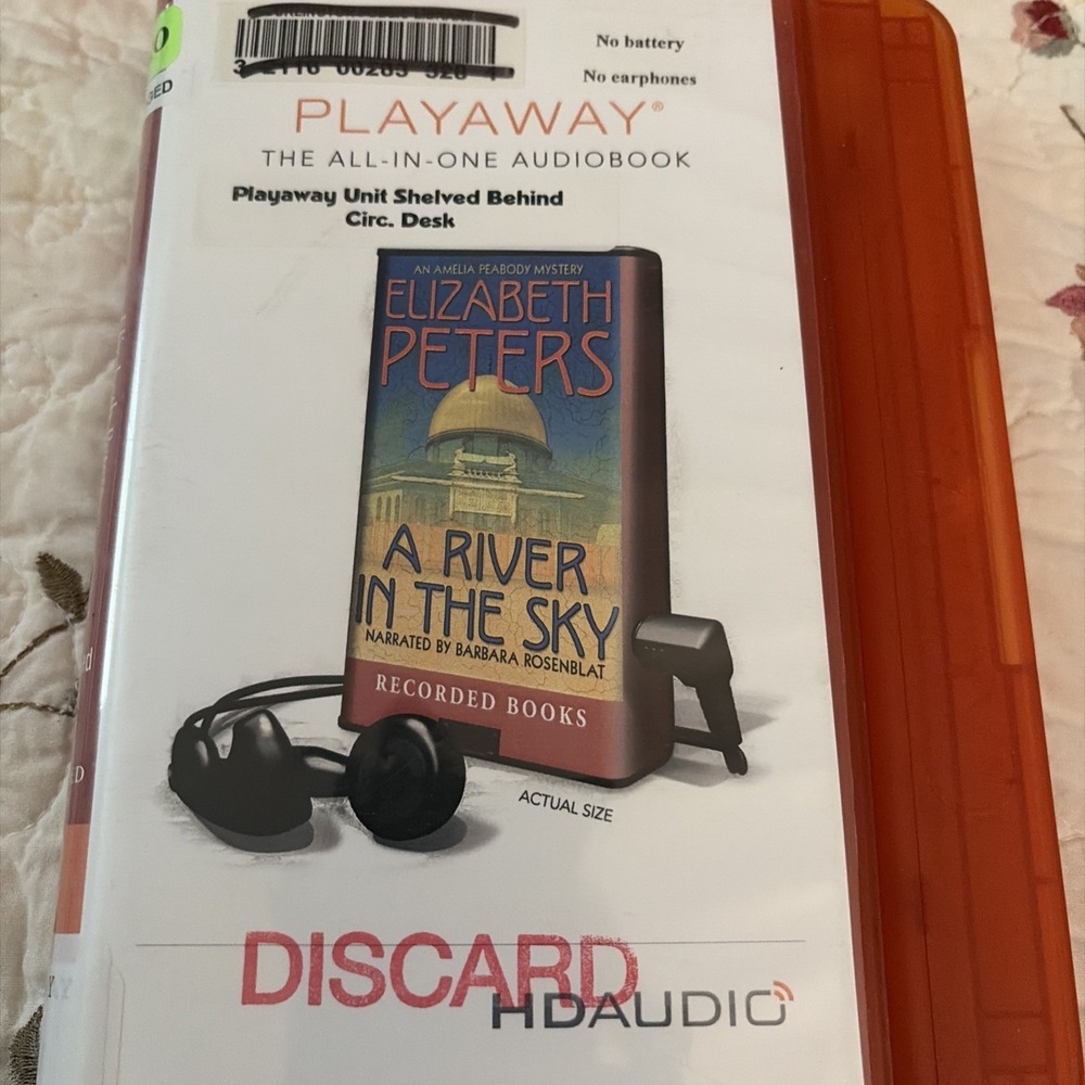 Playaway Audio Book Ex Library - A River In The Sky By Elizabeth Peters